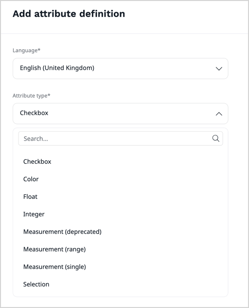Attribute types Attribute types